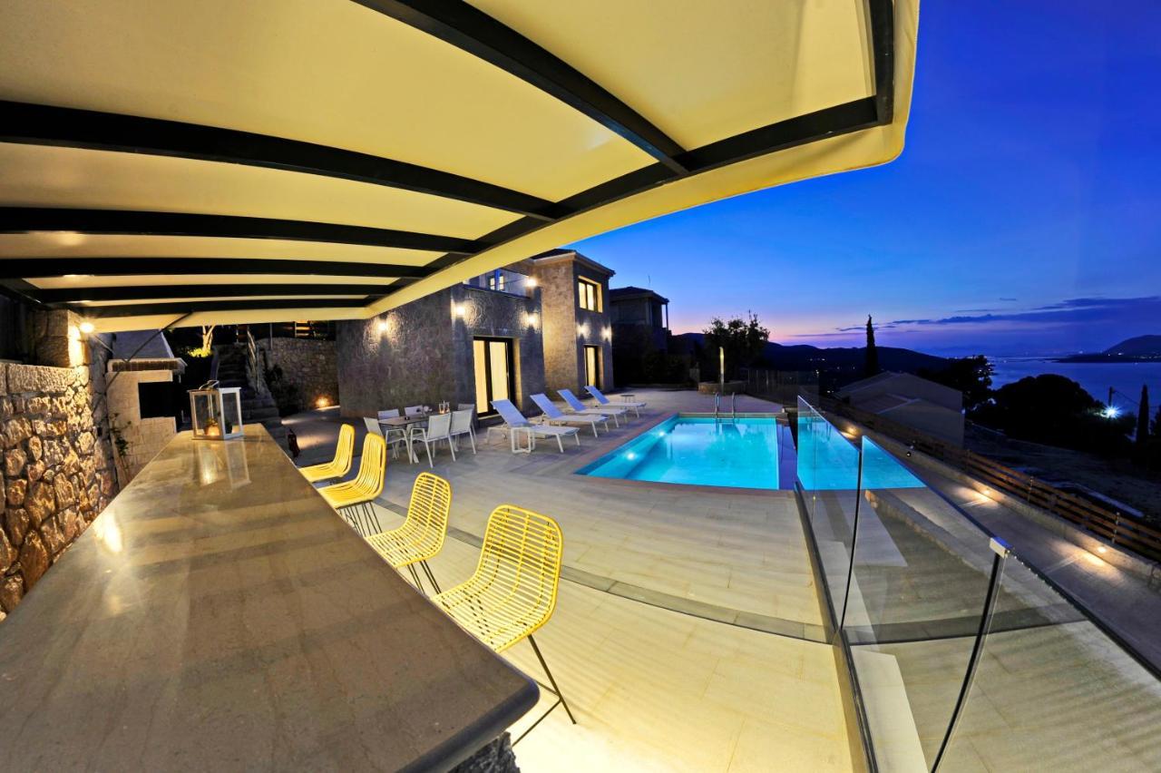 Ionian Stone Luxury Villa Nikiana Bagian luar foto